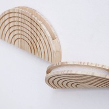 Half Circle Wall Planter Decorative Rainbow Wall Shelf Easy to Install