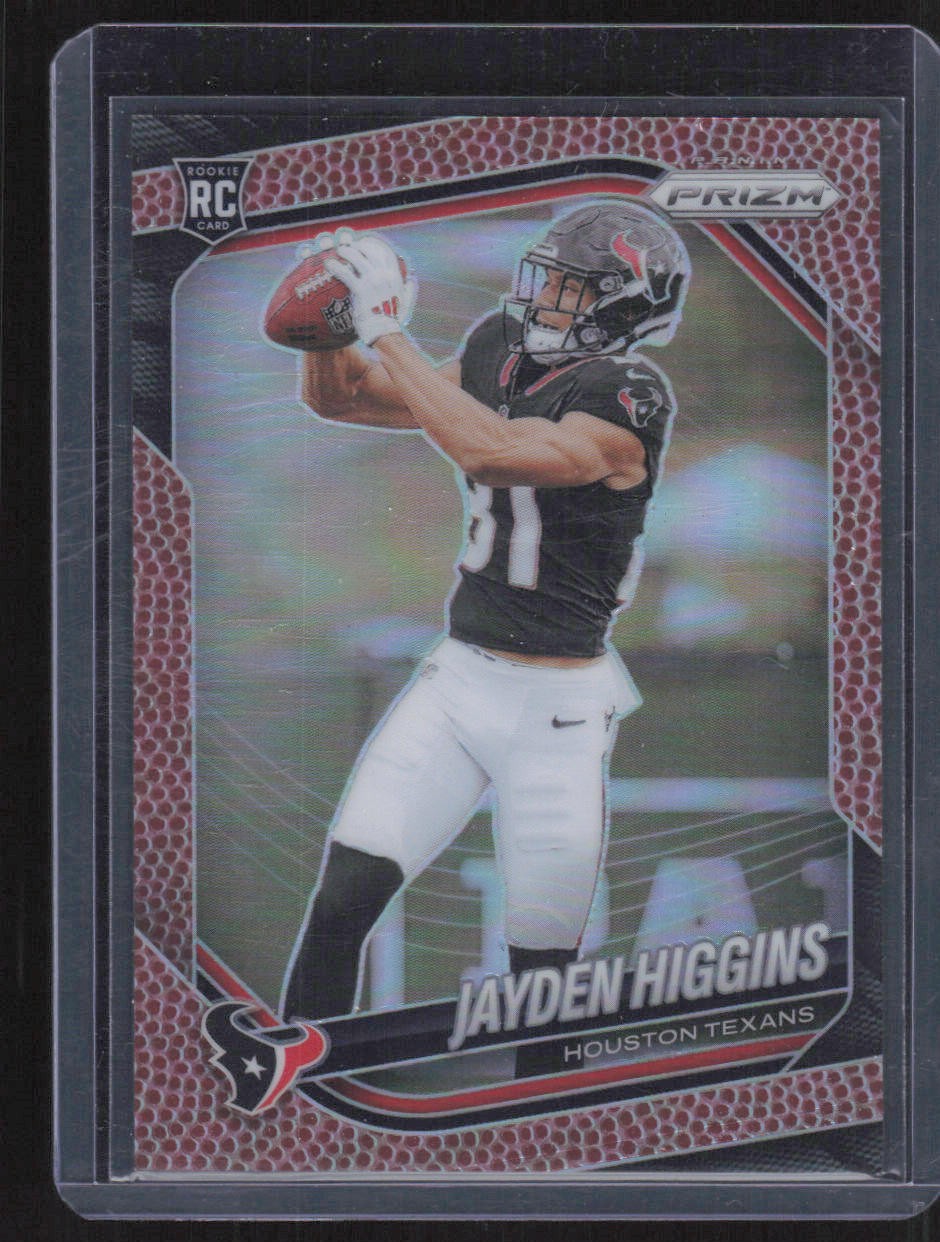 2025 Panini Prizm #376 Jayden Higgins Pigskin #/180