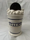 Rare Vintage Retro Oreo Cookie Jar Canister Glass of Milk Splash Houston Harvest