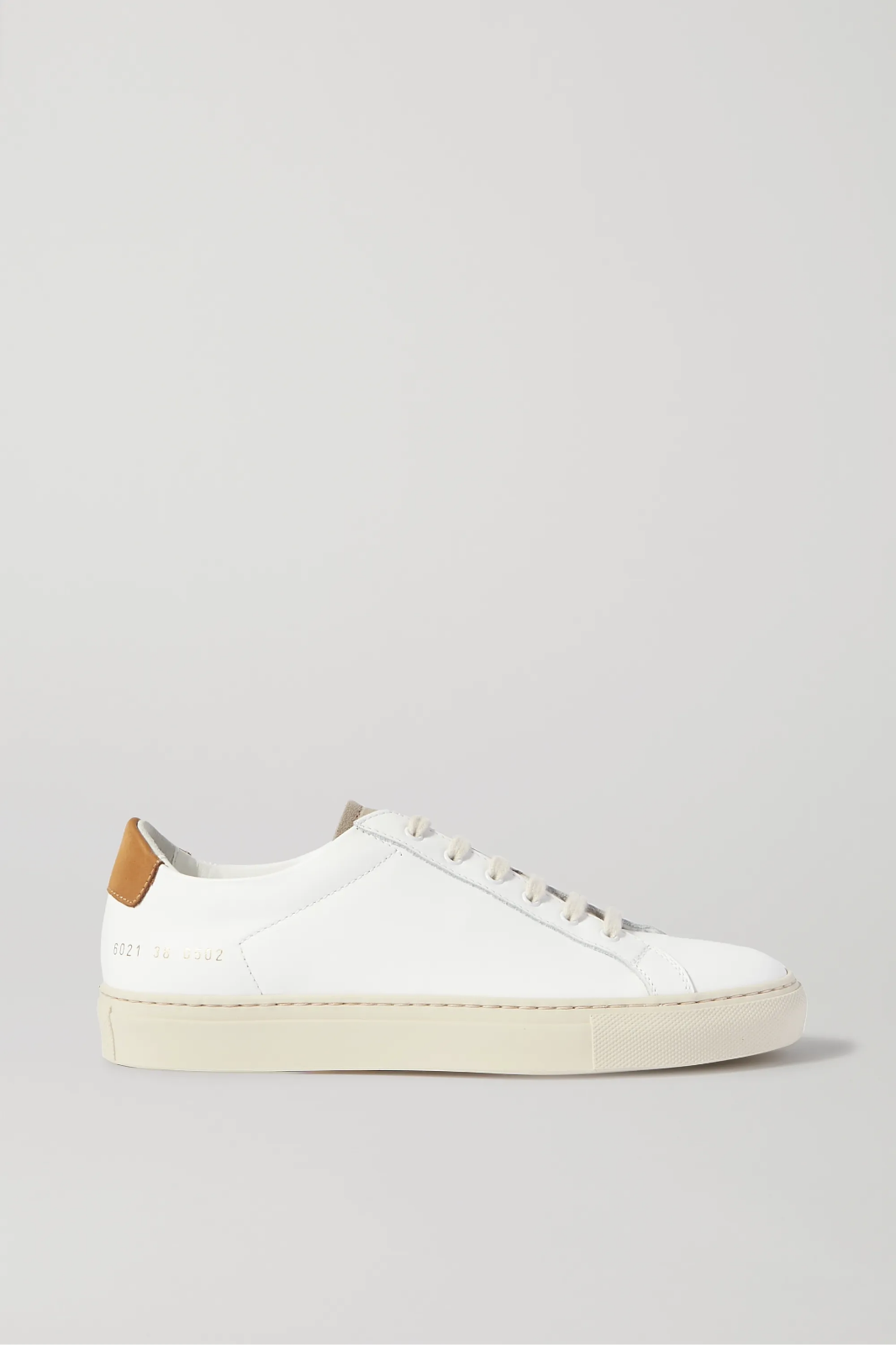 NIB Woman by Common Projects Low Top Sneaker White/Tan 41/ US 11