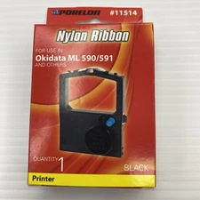 Porelon 11514 Printer Black Nylon Ribbon Ink Okidata ML 590/591