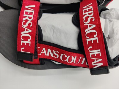 Mens Versace Jeans Couture Beach Strappy Sport Sandals Black/Red Size 6 7 8 NEW Mens Versace Jeans Couture Beach Strappy Sport Sandals  main image 2