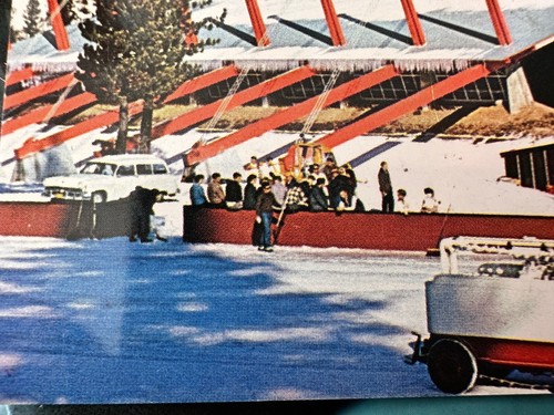 Vintage 1960 World Famous Squaw Valley Ice Arena Winter Olympic Game Postcard - Picture 4 of 8