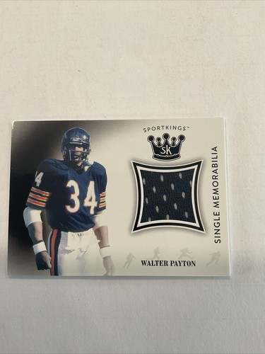 Patch maillot d'occasion 2018 Sportkings HOF Walter Payton ours de Chicago ️r