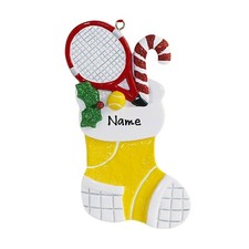 PERSONALIZED Stocking Full of Tennis Equipment - Christmas Ornament Keepsake