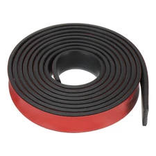 10Ft Weather Stripping Door Seal, 1"W x 1/8"T Rubber Adhesive Seal Strip
