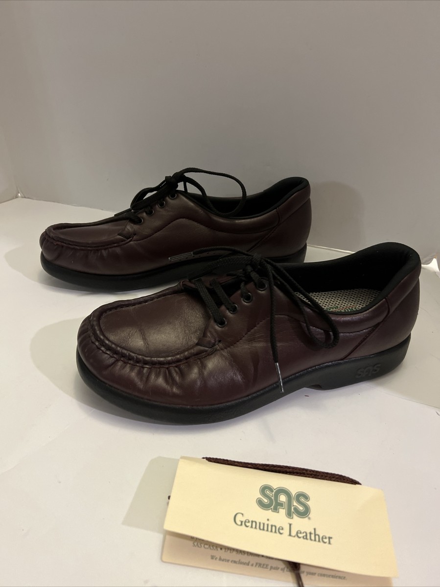 SAS Take Time Loafer Women's M Brown Leather Tripad Comfort Shoe