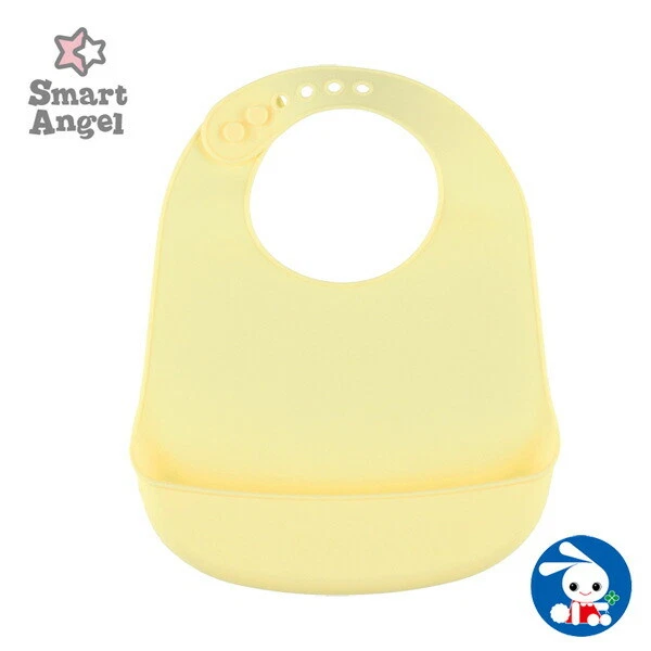 Japanese popular Baby goods Silicon apron ( yellow ) with pocket from Japan 7749