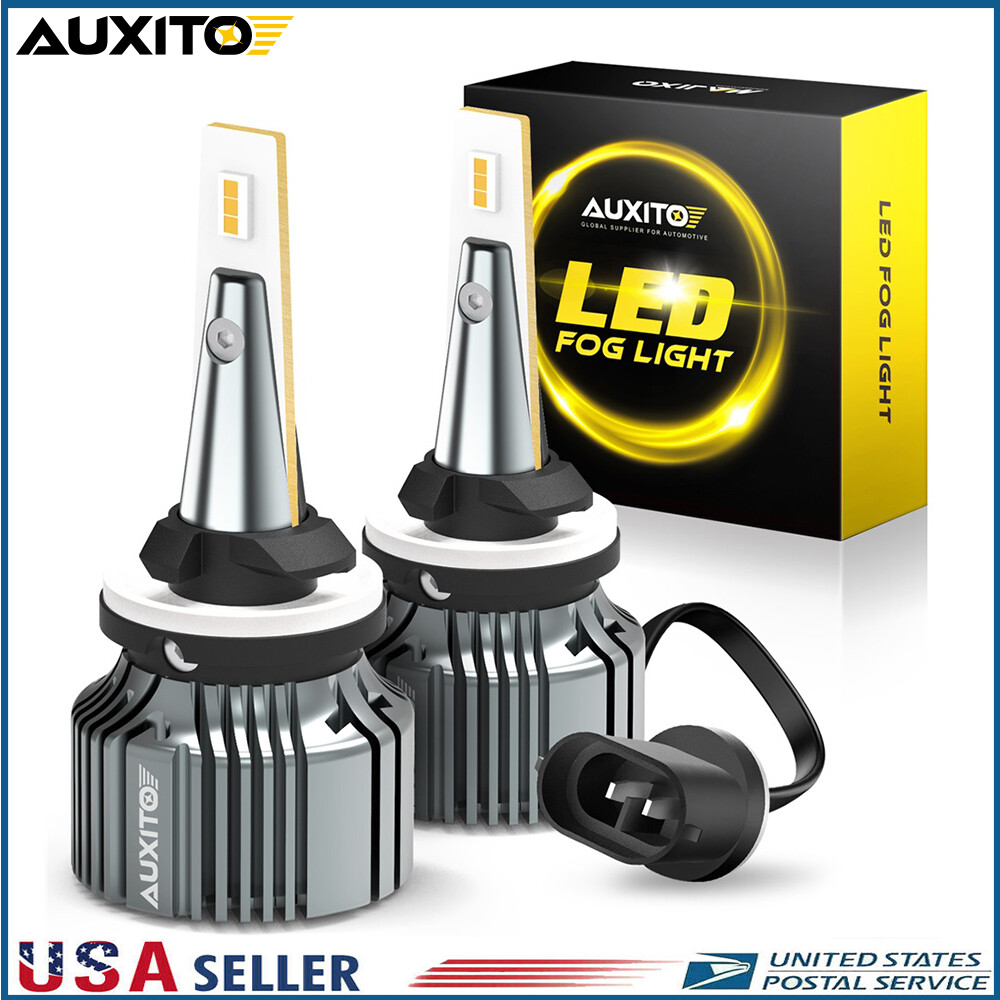 AUXITO LED 880 881 893 Fog Light Super Bright 3000K Gloden Yellow CANBUS Bulb M