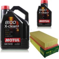 MANN-FILTER Inspektionspaket 6L Motul 8100 X-Clean+ 5W-30 FüR Audi 80 1.8 S 2.0