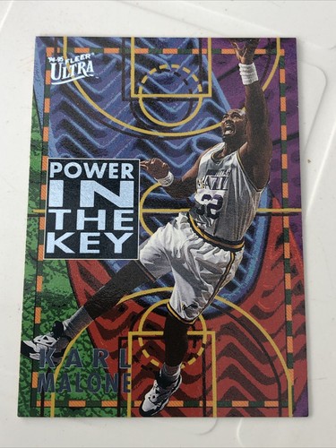 Karl Malone #5 1994 Ultra Power in the Key card