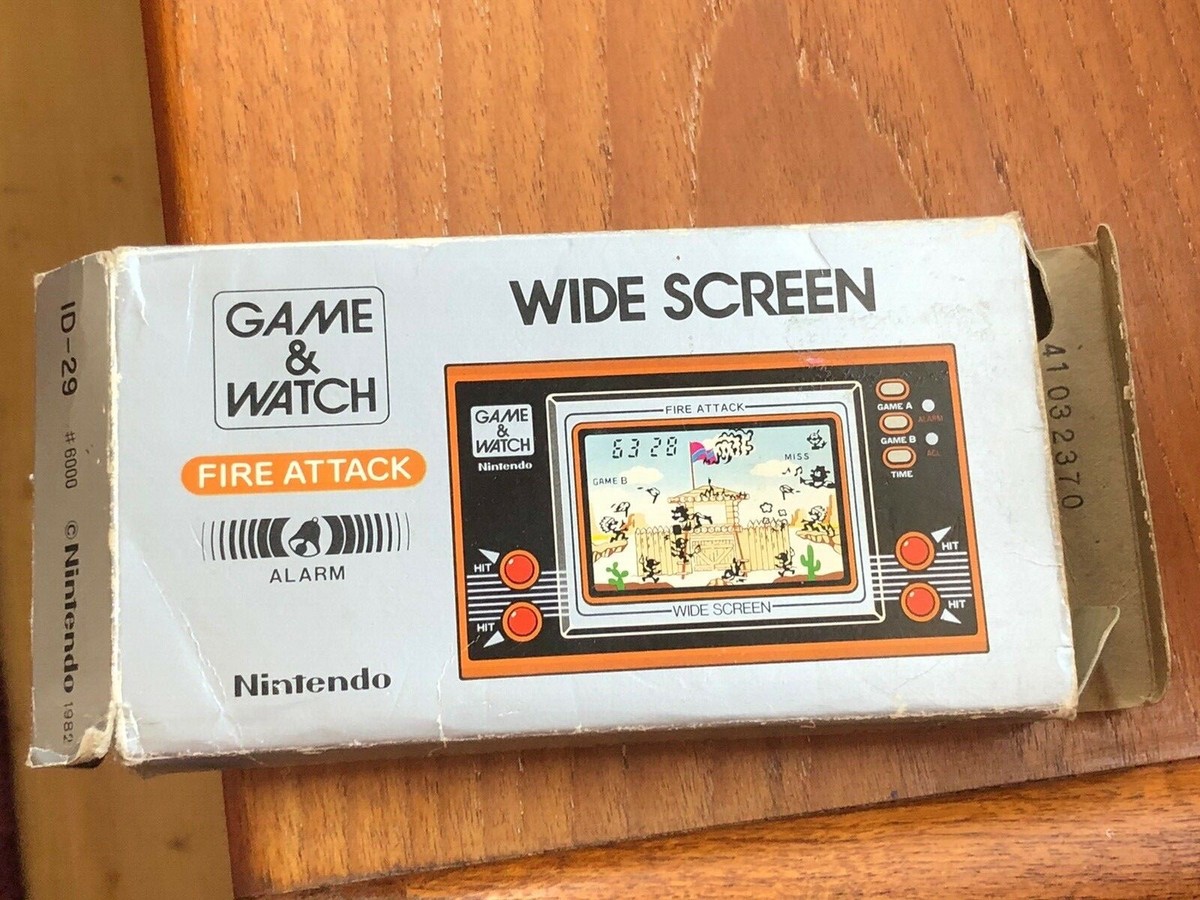 VINTAGE NINTENDO CGL GAME & WATCH FIRE ATTACK ID-29 1982 Boxed