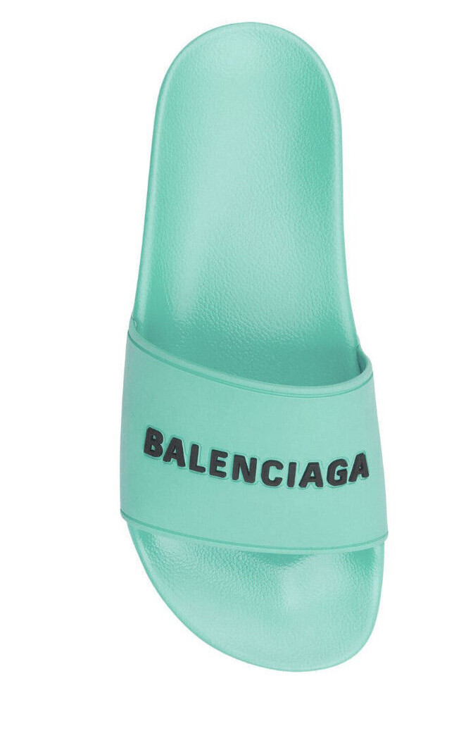 Balenciaga Mint Green Slide Sandals WMNS) Balenciaga Chunky Slides  main image 3