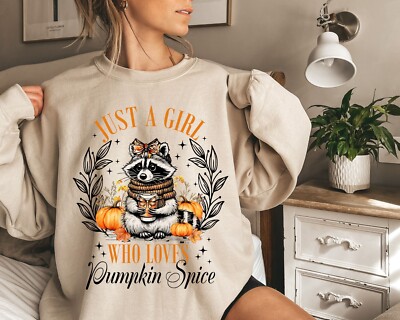 Racoon Social Club Fall Sweatshirt, Pumpkin Spice Shirt, Fall Sweater