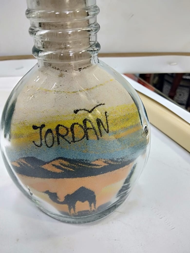 Traditional Sand Art Jordan souvenir Sand Bottle Art,(Add Your Own