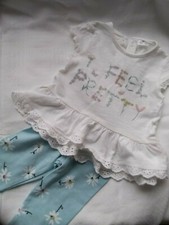 Girls Tunic Top with leggings by f&f 0-3 months immaculate