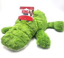 KONG Cozie Jumbo Ali Alligator Squeaky Plush Toss  Shake Dog Comfort Toy 17x17"
