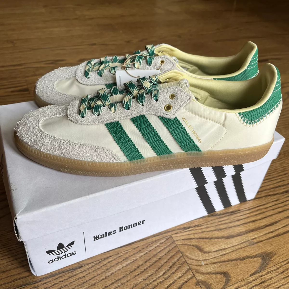 Size 9 - adidas Samba x Wales Bonner Cream White Green 2022