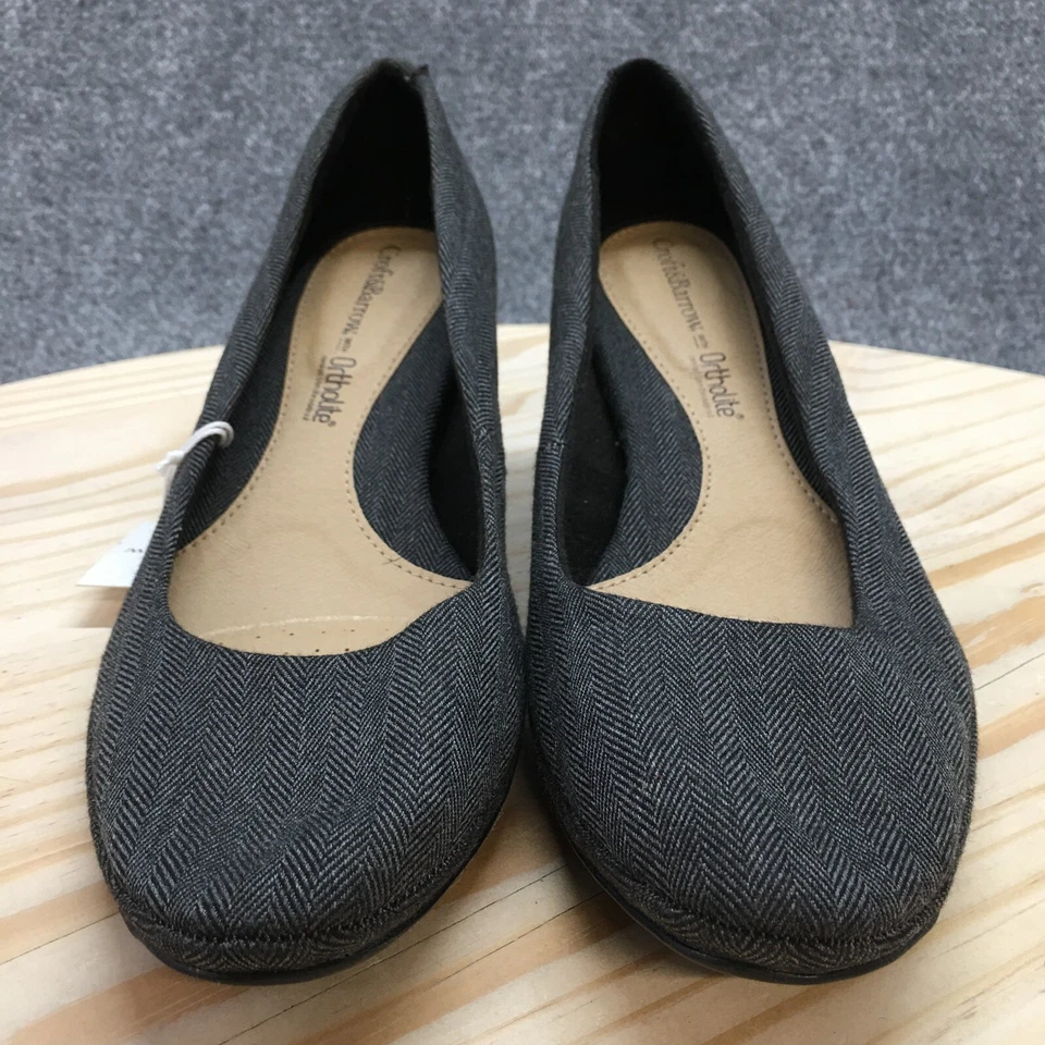 Zapatos de tacón Croft And Barrow para mujer 10 M Harlow informales sin cordones de tela gris Foto 4 de 4