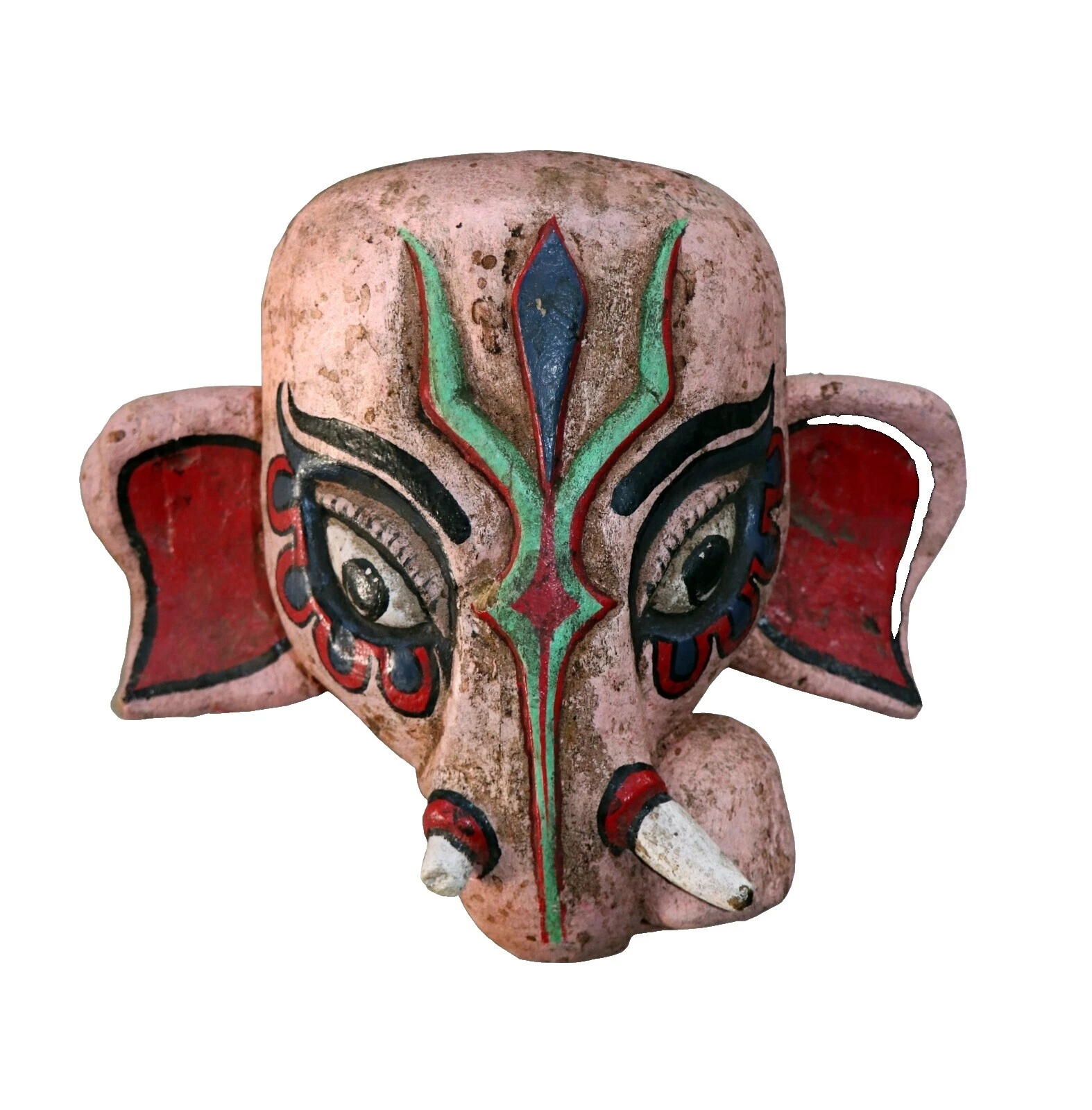 Multi-Color Antique Original Mask Asian Antiques