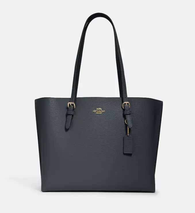 NWT COACH 1671 MOLLIE DENIM/GOLD LEATHER LARGE TOTE SHOULDER BAG HANDBAG |  eBay