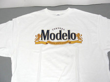 MODELO CERVEZA BEER LOGO T-SHIRT PRO WEIGHT SIZE XL EXTRA LARGE 100% COTTON NEW