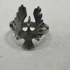 Vintage Majestic Soaring Eagle Sterling Silver Ring size 8
