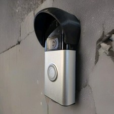 Ring Door Bell 2nd Gen Rain  Cover Dome Clip On 3D Printed