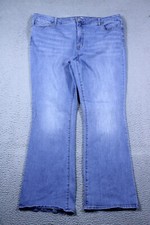 Terra Sky Jeans Womens 18W Blue High Rise Bootcut Mid Wash Stretch Denim 42x30