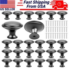 30Pcs Cabinet Black Knobs Bedroom Kitchen Drawer Cupboard Handle Pulls Hardware