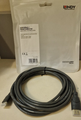 LINDY 41033 - High-Speed-HDMI-Kabel Premium - Typ A/C   3 m