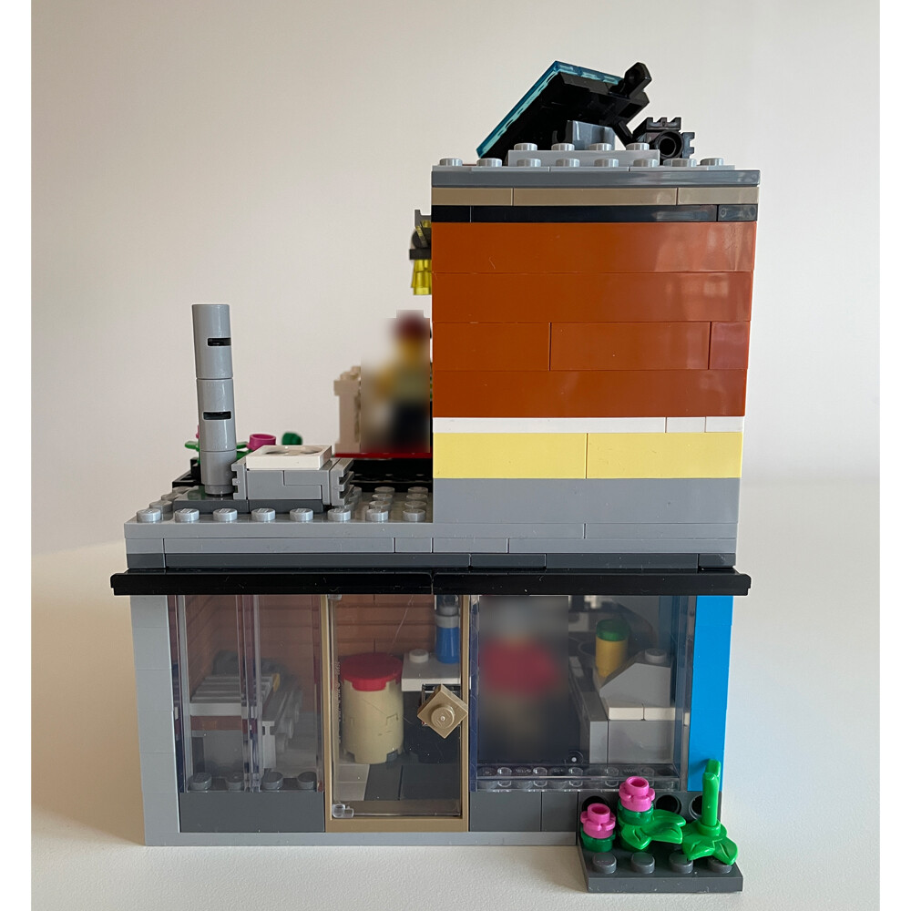 MOC-95668 Fish and Chips Shop with Interior Modular Building 613 Parts