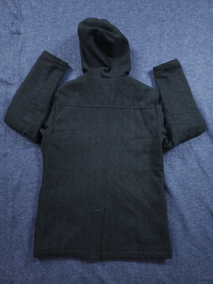 21 男式洛杉矶人字形连帽外套夹克,尺寸 M,黑色 — 第 2/4 张图片