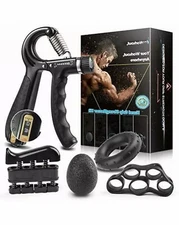 Hand Grip Strengthener Strength Gripper Finger Exerciser Therapy Forearm Trainer