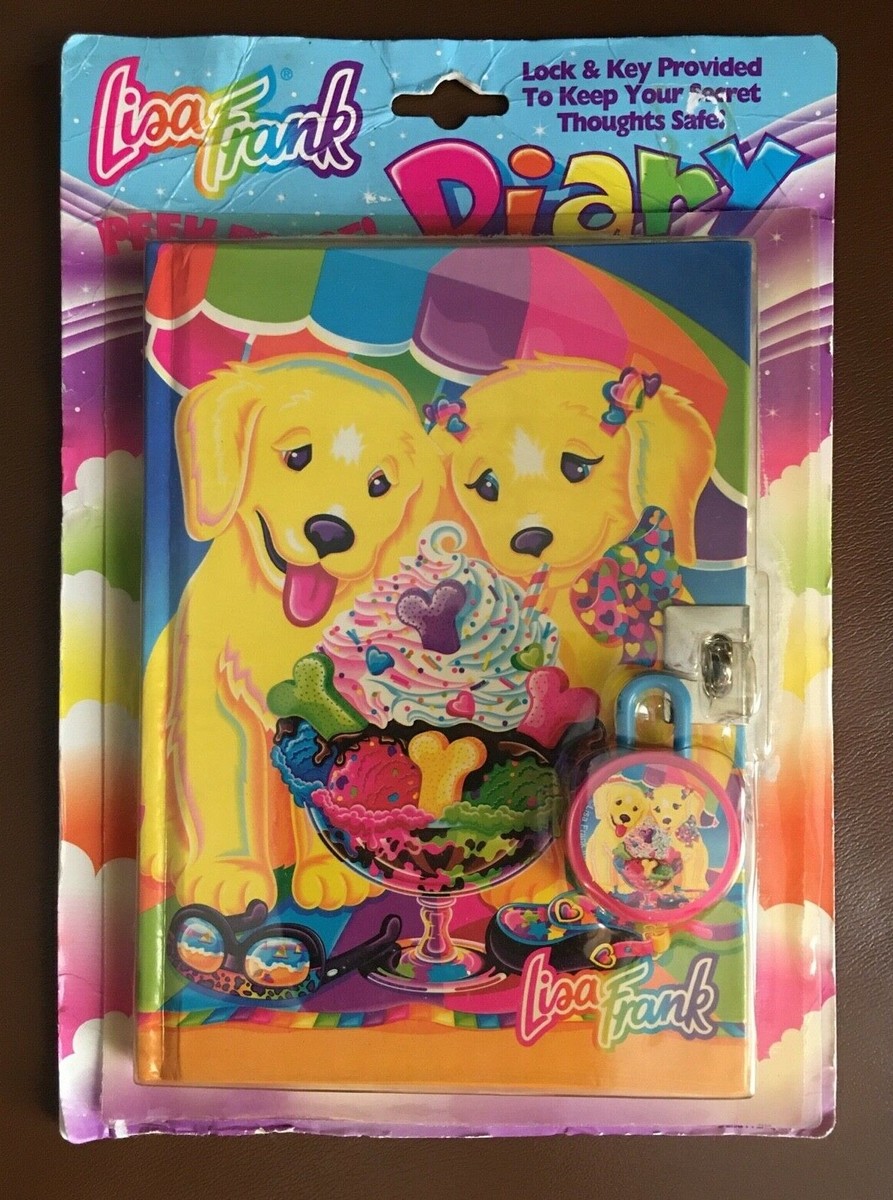Lisa Frank 鍵付き　シークレット　ノート A お値下げ中　レア RARE 1990s Vintage Lisa Frank Peek Proof Casey & Candy Ice Cream