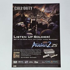 Call of Duty Sound Blaster Audigy 2 Listen Up Print Ad/Poster Official Promo Art