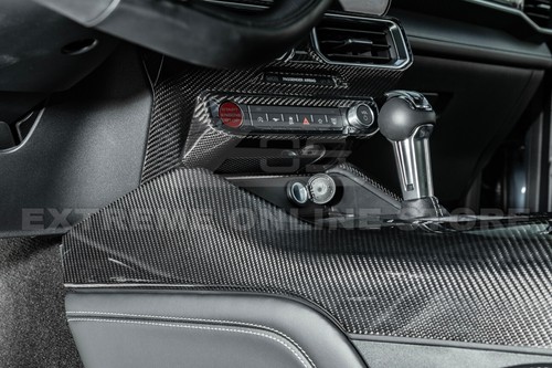 For 24-Up Ford Mustang Interior CARBON FIBER Integrated Center Console Cover - Picture 12 of 24