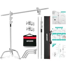 Stainless Steel Adjustable C-Stand   10.8ft Boom Arm for Studio Photography Gear