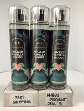 Bath  Body Works  Wicked Vanilla Woods  Fragrance Mist 8oz, 3 PCS NEW