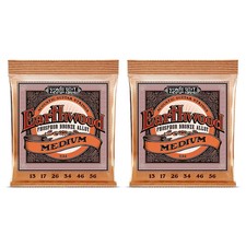 Ernie Ball 2144 Earthwood Phosphor Bronze Medium Acoustic Guitar Strings 2-Pack