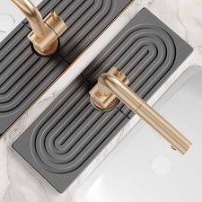 Eormoe Diatomite Kitchen Faucet Mat 23Inch Water Absorbing Stone Tray Dark Gray
