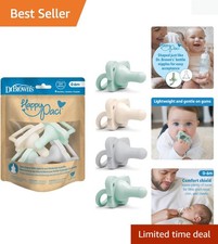 Comfort-First 4-Pack Silicone Baby Pacifiers - Designed for Infants 0-6
