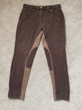 FULLER FILLIES ladies brown and leopard print jodhpurs size 30R