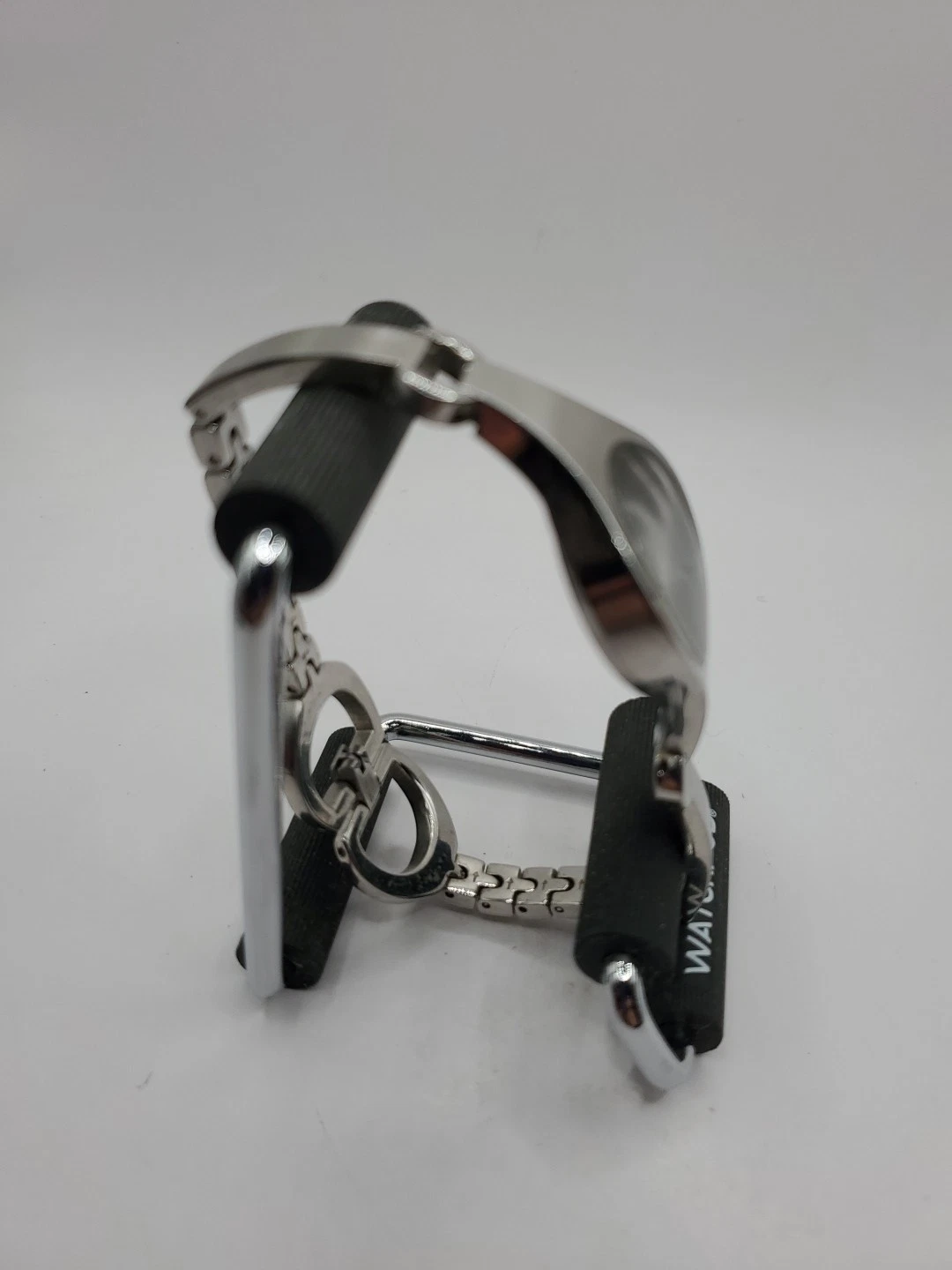 Orologio Celine Dion Donna Moda Quarzo 25mm Tondo Tono Argento Bracciale Cinturino