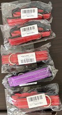 5 PACK - Dog Collar Padded for Medium or Large Dogs - 4 red and 1 purple