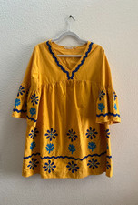 Soft Surroundings Petra Short Dress in Golden Glow Yellow Boho PL Petite Large