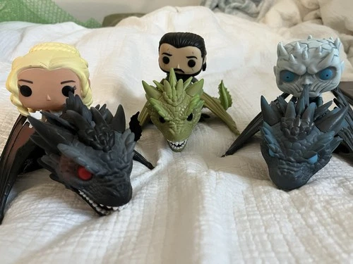 Funko Pop! Vinyl Game of Thrones Daenerys Targaryen Jon Snow Night King Lot of 3