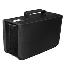 DVD Case CD Storage,128 Capacity CD Cases Holder DVD Storage Case 200 BLACK
