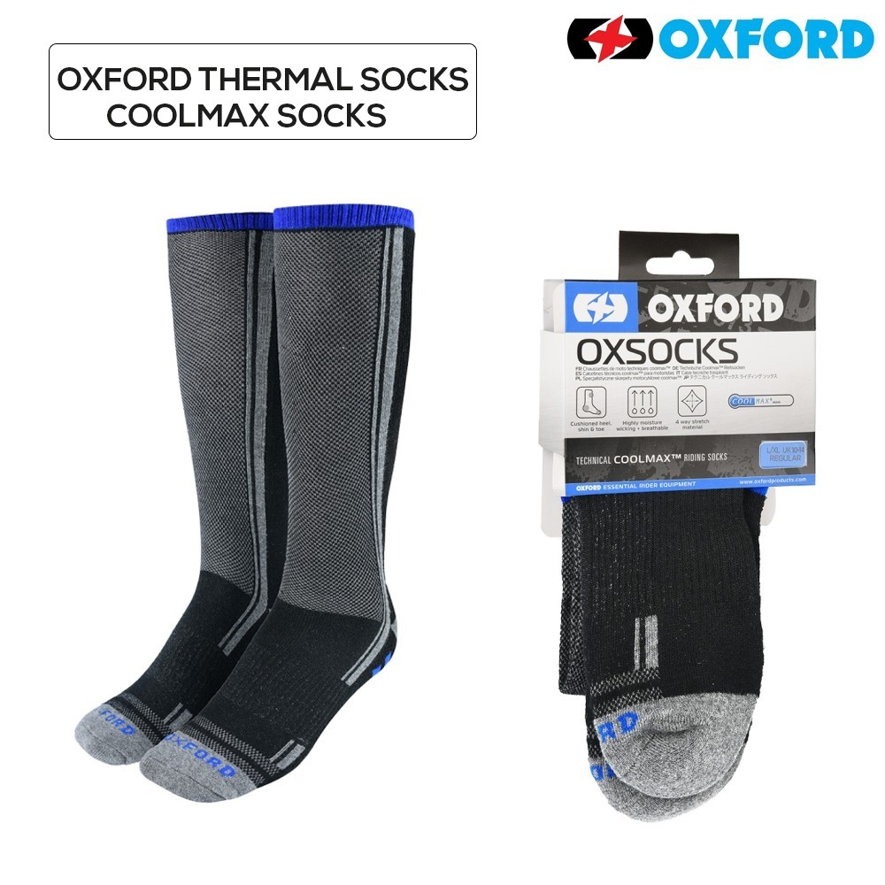 Calcetines Oxford Coolmax Oxsocks Montar Motocicleta Bicicleta Scooter Acolchados Transpirables