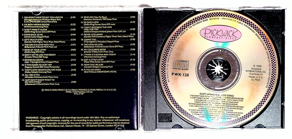 💡 CD - Dusty Springfield / Love Songs ( P. 1989 / Britische Pop-Soulsängerin ) - Bild 3 von 4